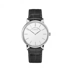 朗格/A.Lange&sohne  Saxonia 系列 37 毫米 18K白色K金 手动机械机芯 男表 201.027