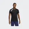 阿迪达斯/Adidas 运动表现 黑色/白 男士 OWN THE RUN TEE 跑步运动短袖 ED9294