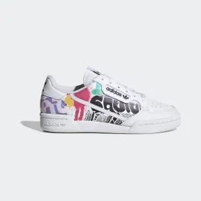 阿迪达斯/Adidas ORIGINALS 白色/黑色/粉红色 男童 CONTINENTAL 80 J 经典鞋 EE6484
