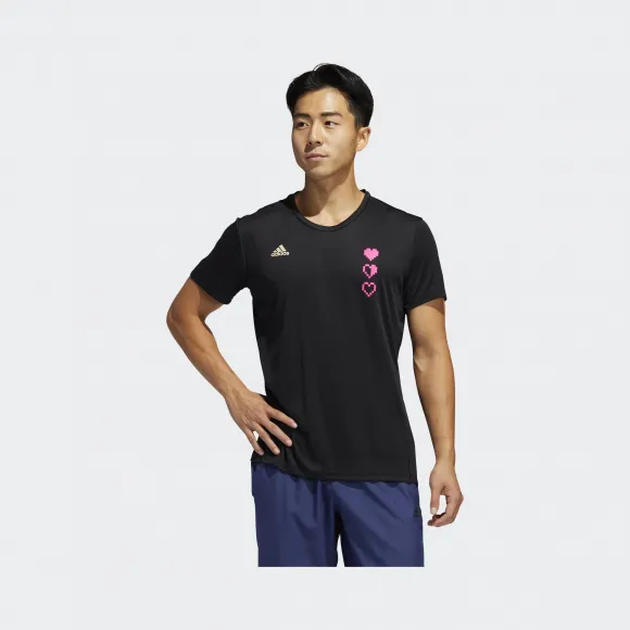 阿迪达斯/Adidas 运动表现 黑色 男士 25/7 TEE M 跑步运动短袖 FL6823
