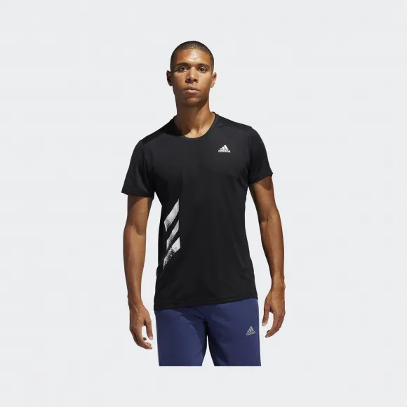 阿迪达斯/Adidas 运动表现 黑色 男士 RUN IT TEE PB 跑步运动短袖 FR8382