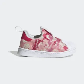 阿迪达斯/Adidas ORIGINALS 粉/深粉/白/米灰 男童|女童 SUPERSTAR 360 I 经典运动学步软底鞋 FV7481