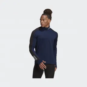 阿迪达斯/Adidas 运动表现 学院藏青蓝 男士 WARM 1/2 ZIP 跑步运动服装 GC7911