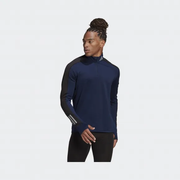 阿迪达斯/Adidas 运动表现 学院藏青蓝 男士 WARM 1/2 ZIP 跑步运动服装 GC7911