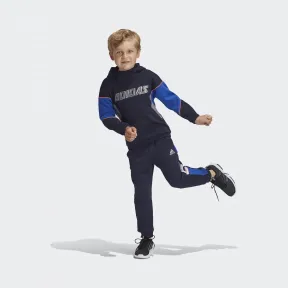 阿迪达斯/Adidas 运动表现 传奇墨水蓝/深银灰 男童 LB LS TEE SET 运动套装 GG3573