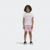 阿迪达斯/Adidas ORIGINALS 白/浅粉 浅粉/白 男童|女童 SHORT TEE SET 短袖运动套装 GM8883