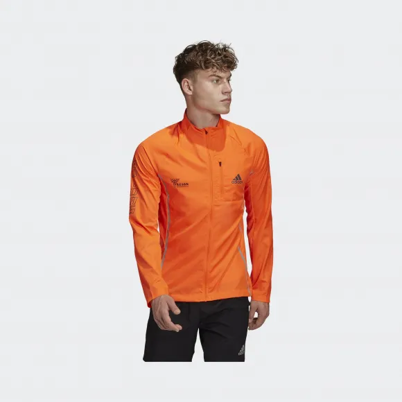 阿迪达斯/Adidas 运动表现 信号橙 男士 BJM RU Jacket M 2020北京马拉松40周年限定款跑步运动服装 GP7200