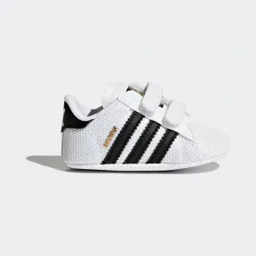 阿迪达斯/Adidas ORIGINALS 亮白/1号黑色 男童|女童 SUPERSTAR CRIB 经典运动软底鞋 S79916