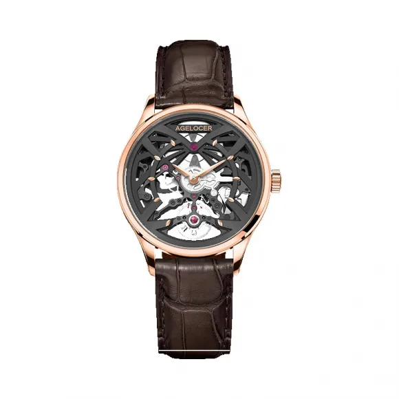 艾戈勒/Agelocer Schwarzwald 黑森林系列 316L精钢 36mm 自动机械机芯 女表 6702D2