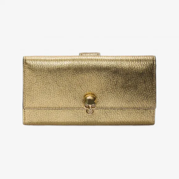 亚历山大麦昆/Alexander McQueen Skull Continental 皮夹 女士 22001266tk 275330DVW0T7045