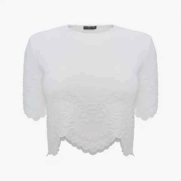 亚历山大麦昆/Alexander McQueen 针织短款上衣 女士 37939304hc 344899Q1RJQ9000