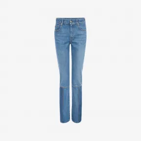亚历山大麦昆/Alexander McQueen 拼饰细节牛仔裤 女士 36855826wl 433996QHM064295