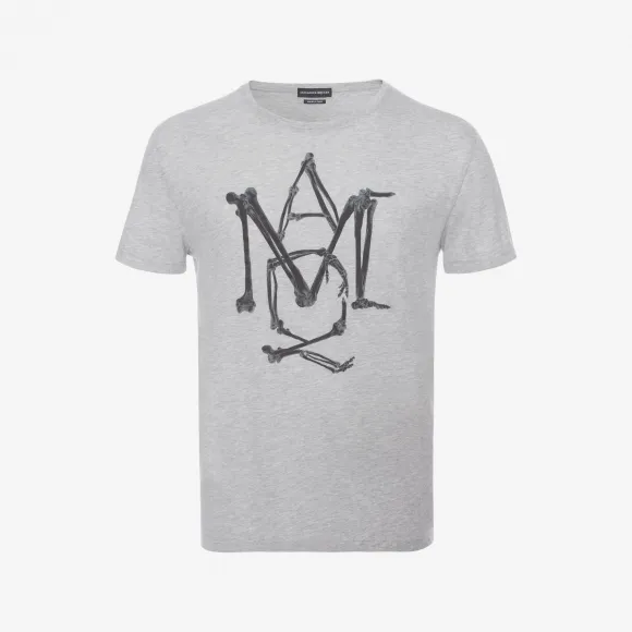 亚历山大麦昆/Alexander McQueen 骨头 Logo T 恤 男士 37892808tq 435908QHZT90902