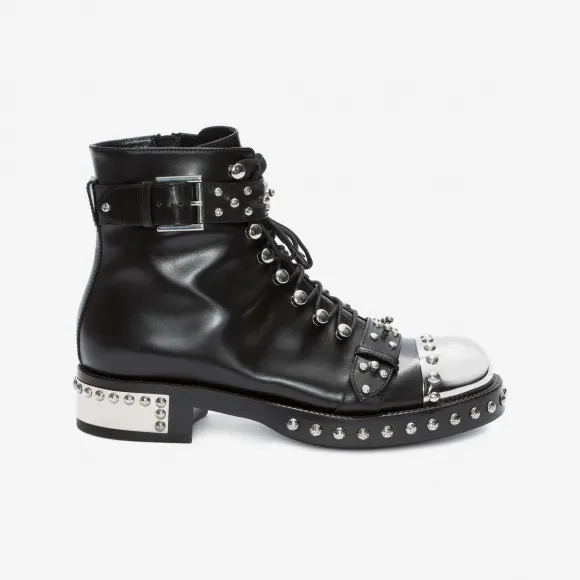 亚历山大麦昆/Alexander McQueen 钉饰踝靴 女士 11182892cr 470601WHPP01000