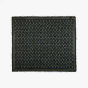 亚历山大麦昆/Alexander McQueen 男士机车丝巾黑色/卡其色 5909344418Q1066