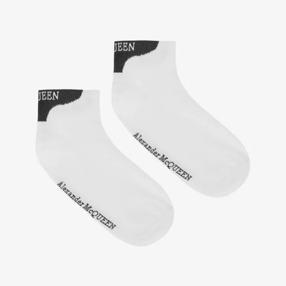 亚历山大麦昆/Alexander McQueen 黑，白 女士 袜子 6453773D15Q9060 809620134