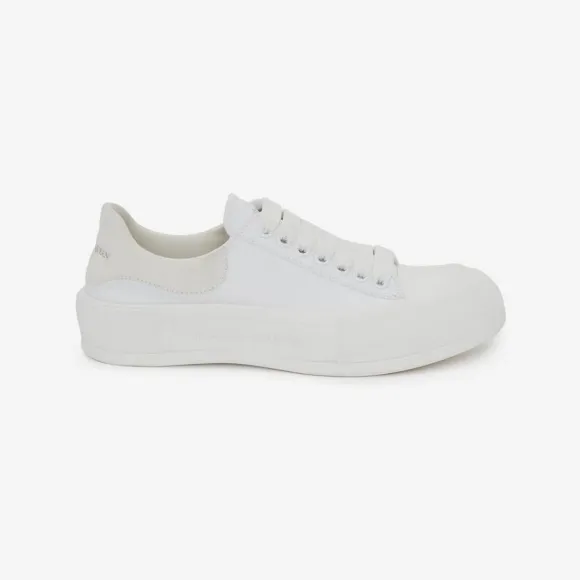 亚历山大麦昆/Alexander McQueen Deck系带帆布鞋 女士 654593W4MV79000