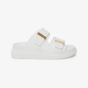 亚历山大麦昆/Alexander McQueen 女士象牙色混合拖鞋 658063W4Q529339 