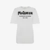 亚历山大麦昆/Alexander McQueen 白/黑 女士 T恤 659729QZAD30909 