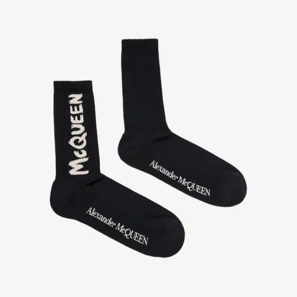 亚历山大麦昆/Alexander McQueen 海军 男士 袜子 6602734D33Q4178 