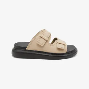 亚历山大麦昆/Alexander McQueen 男士米色混合拖鞋 663563W4Q599710 663563W4Q599710
