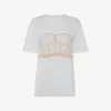 亚历山大麦昆/Alexander McQueen 白色/粉色 女士 T恤 679449QZAD80935 