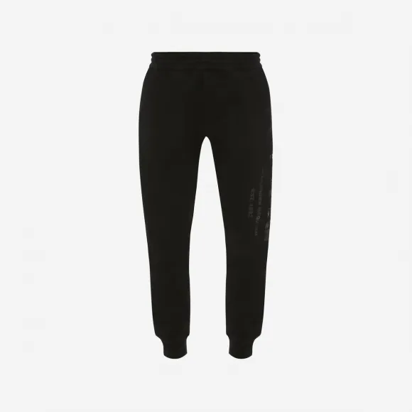 亚历山大麦昆/Alexander McQueen 男士黑色 McQueen 涂鸦慢跑裤 688714QSZ810911 