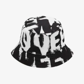 亚历山大麦昆/Alexander McQueen 黑色/象牙色 女士 渔夫帽 7089453404Q1078 