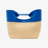 亚历山大麦昆/Alexander McQueen 女式 The Bow 小号天然/电蓝色 7095661BLB19590 813101116