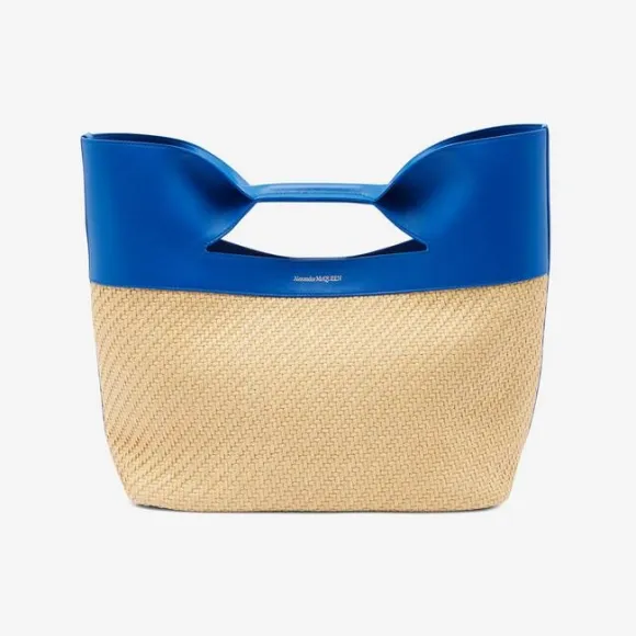亚历山大麦昆/Alexander McQueen 女式 The Bow 小号天然/电蓝色 7095661BLB19590 813101116