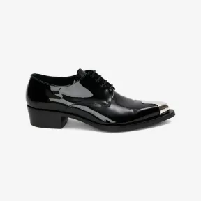 亚历山大麦昆/Alexander McQueen 黑色/银色 男士 皮鞋 711113WHJUM1081 