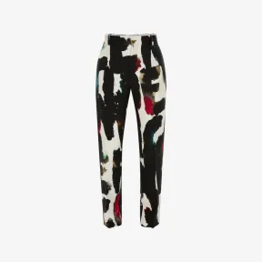 亚历山大麦昆/Alexander McQueen 男士多色水彩涂鸦烟管裤 726125QUQ878500 