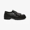 亚历山大麦昆/Alexander McQueen Stack Monk 表带黑色/银色 730090WHSWD1081 