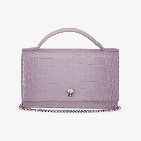 亚历山大麦昆/Alexander McQueen 女士复古粉色顶部提手骷髅包 732798DYT535618 812850057