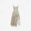 亚历山大麦昆/Alexander McQueen 女式印花布错视效果不对称连衣裙 735244QZAHQ9036 