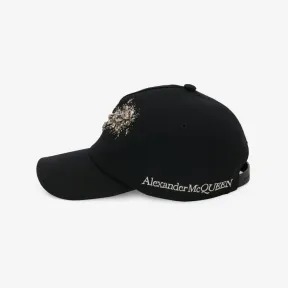 亚历山大麦昆/Alexander McQueen 男士黑色 Astral Jewel 刺绣棒球帽 7360534225Q1000 