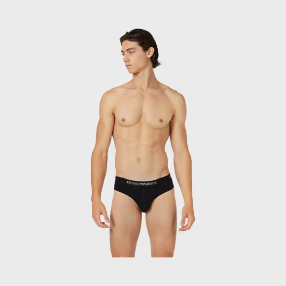阿玛尼/Armani 弹力棉LOGO内裤三条装丨内衣 1116240A722