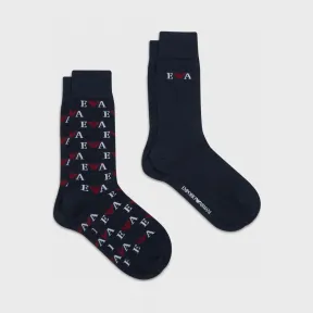 阿玛尼/Armani LOGO袜子套装两件装 | 内衣 |  3023021P284