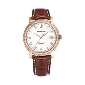 爱彼/Audemars Piguet  Jules Audemars系列 18k玫瑰金镶钻  男表 15140OR.ZZ.A08