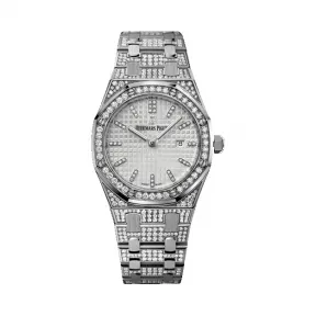 爱彼/Audemars Piguet  皇家橡树系列 18k白金镶钻  女表 67652BC.ZZ.1262BC.01