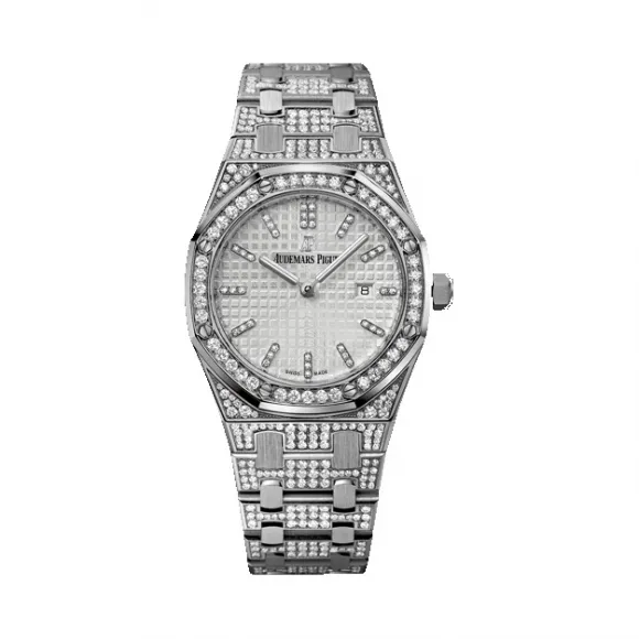 爱彼/Audemars Piguet  皇家橡树系列 18k白金镶钻  女表 67652BC.ZZ.1262BC.01