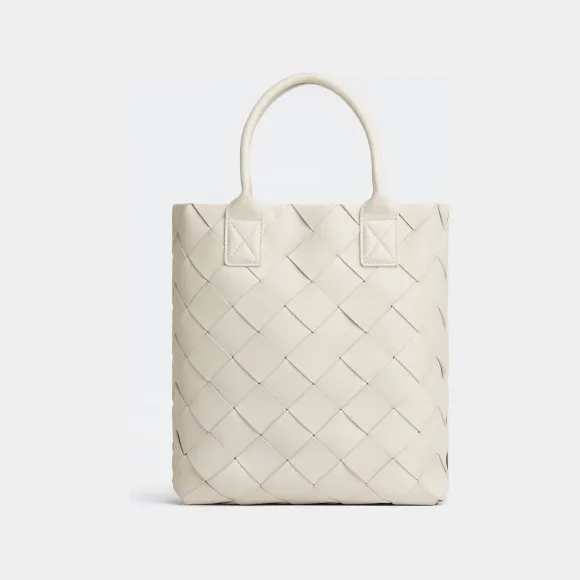 葆蝶家/Bottega Veneta 云雾白 100% 羔羊皮 女士 cabat托特手袋 570800VMAH12030