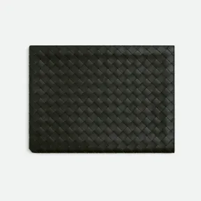 葆蝶家/Bottega Veneta Intrecciato编织半拉链手拿包 607479VCPQ53174