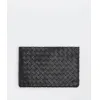 葆蝶家/Bottega Veneta 黑色 50% 羊皮, 50% 小牛皮  中号pouch手拿包 608232VCPP28425