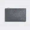 葆蝶家/Bottega Veneta 闪电灰 羊皮革/牛皮革 女士 中号pouch手拿包 608232VCPP91233
