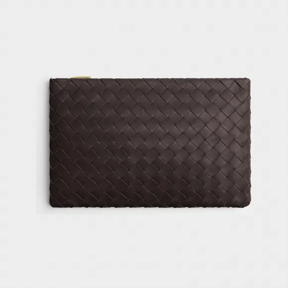 葆蝶家/Bottega Veneta 魔力紫 羊皮革/牛皮革 女士 中号pouch手拿包 608232VCPP98849