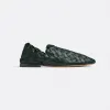 葆蝶家/Bottega Veneta 墨水绿 100% 羔羊皮革 男士 slipper便鞋 620304VBTR04615