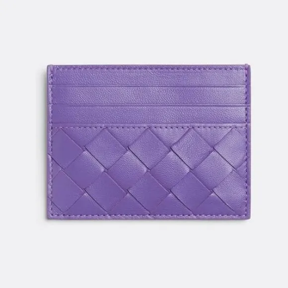 葆蝶家/Bottega Veneta 紫色 羊皮革/牛皮革 女士 信用卡包 635042VCPP35311