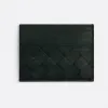 葆蝶家/Bottega Veneta 深绿色 牛皮革 男士 信用卡包 635057VCPQ33009