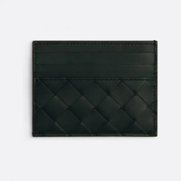 葆蝶家/Bottega Veneta 深绿色 牛皮革 男士 信用卡包 635057VCPQ33009